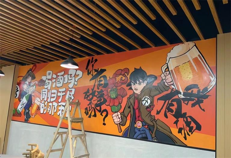 商業(yè)工裝彩繪墻繪